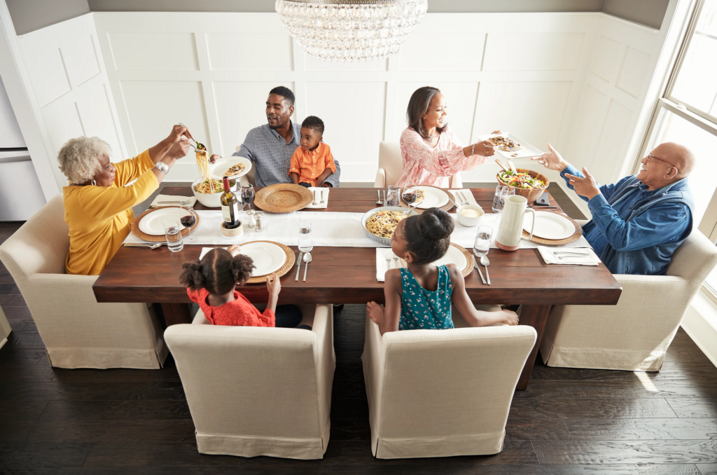 Family having breakfast at the dining table | Carefree Carpets & Floors